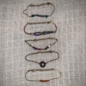 Gold and Woven Bracelet Set